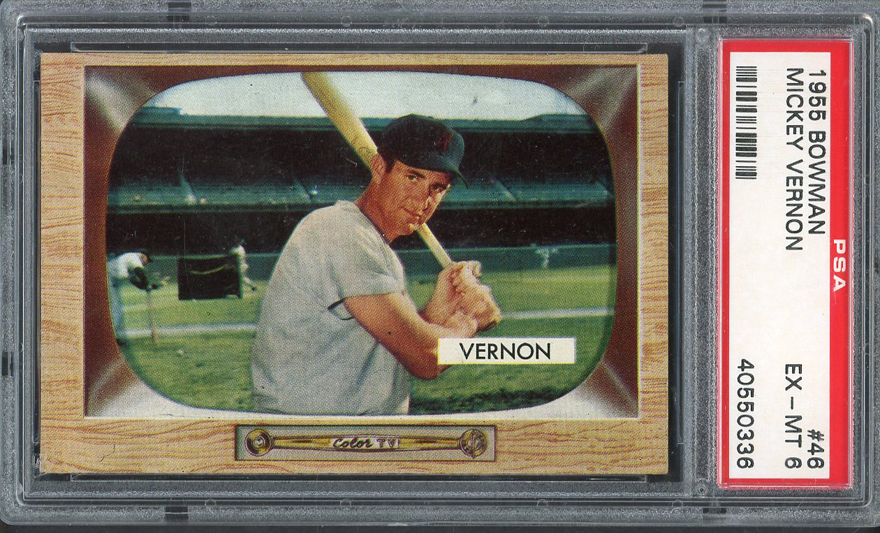 1955 Bowman Baseball #046 Mickey Vernon Senators PSA 6 EX-MT 563239