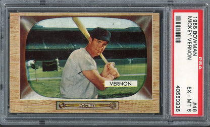 1955 Bowman Baseball #046 Mickey Vernon Senators PSA 6 EX-MT 563239