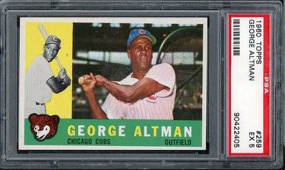 1960 Topps Baseball #259 George Altman Cubs PSA 5 EX 563241