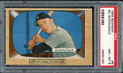 1955 Bowman Baseball #009 Gil McDougald Yankees PSA 8 NM/MT 563242