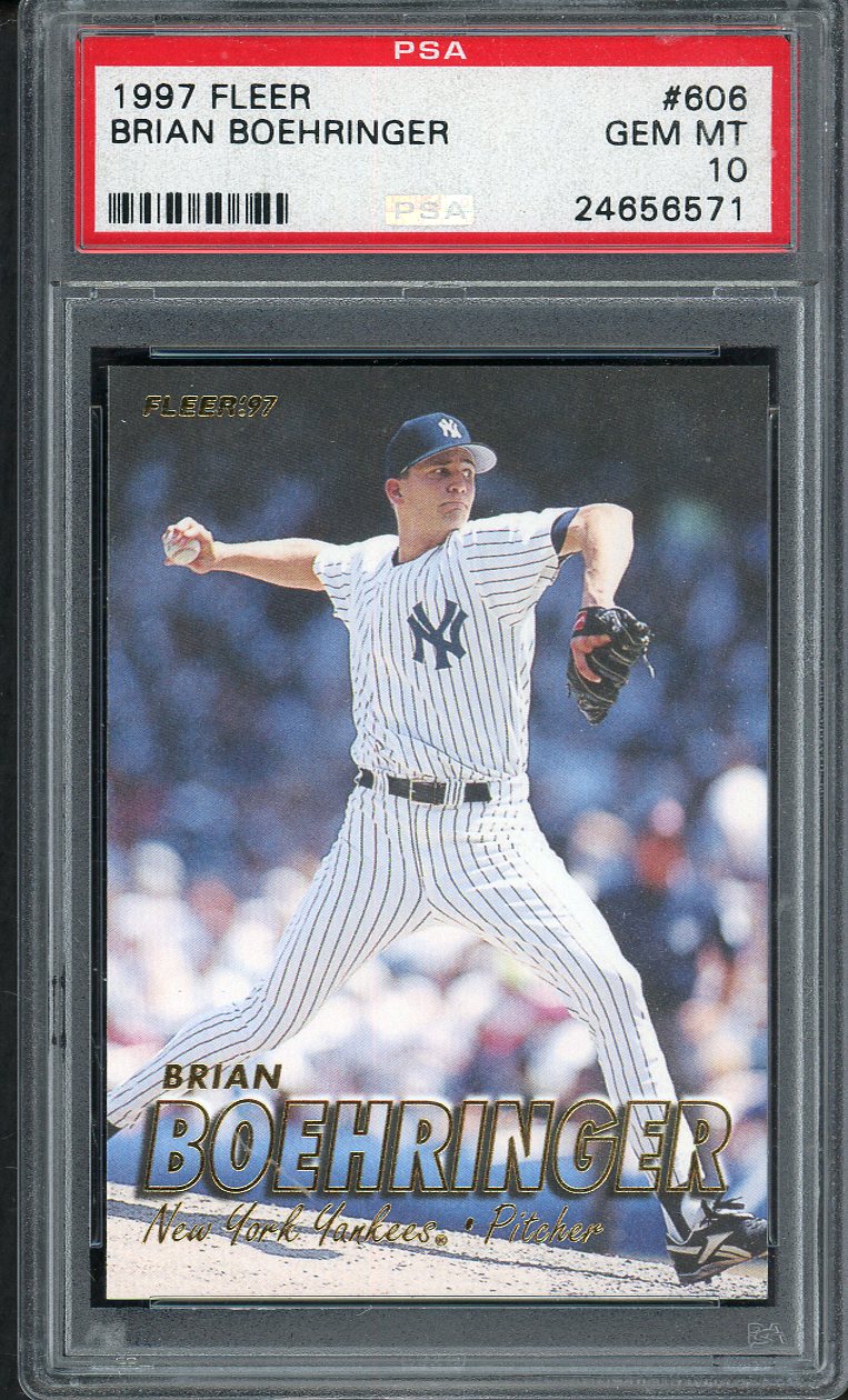 1997 Fleer #606 Brian Boehringer Yankees PSA 10 GEM MINT 563244