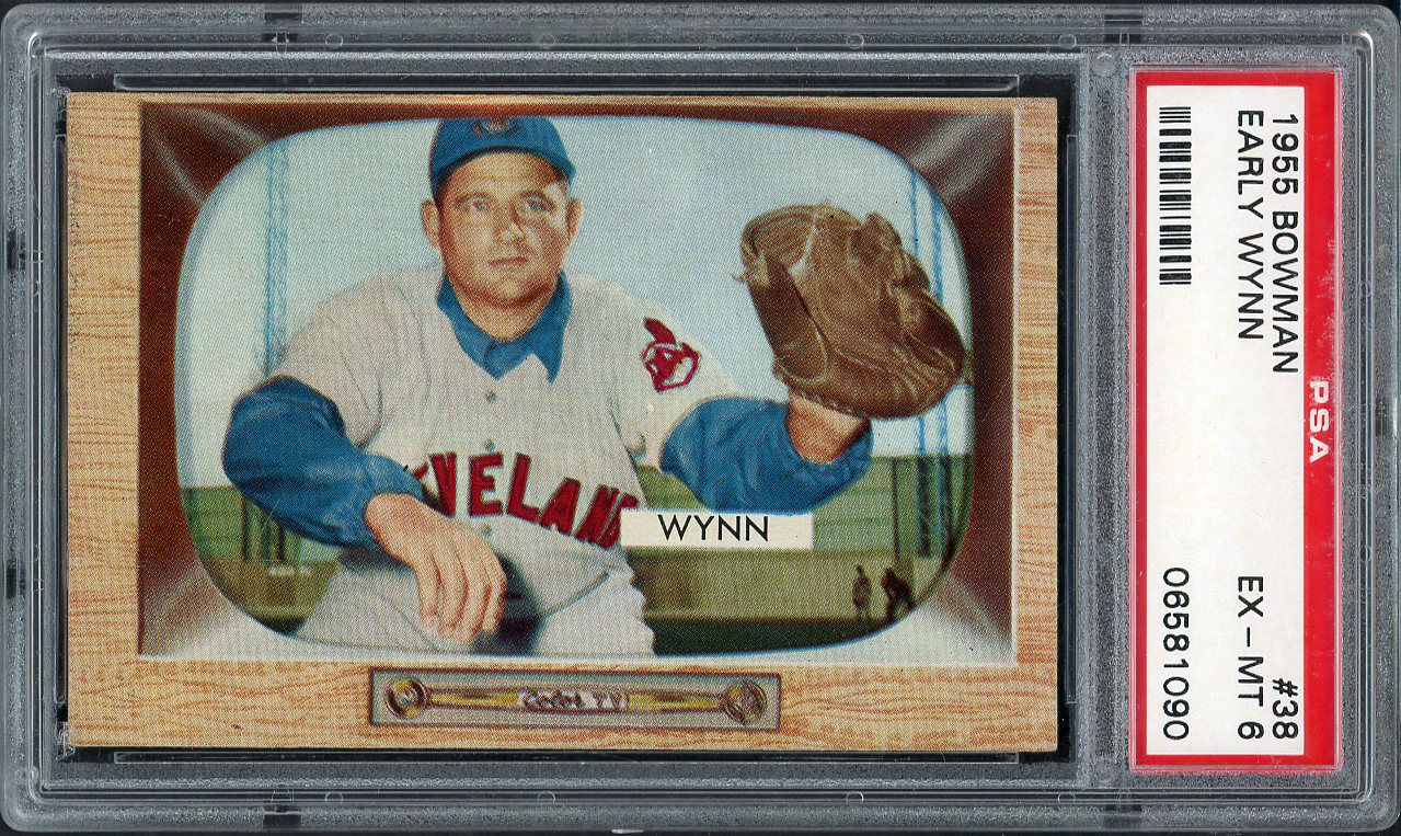 1955 Bowman Baseball # 38 Early Wynn Indians PSA 6 EX-MT 563253