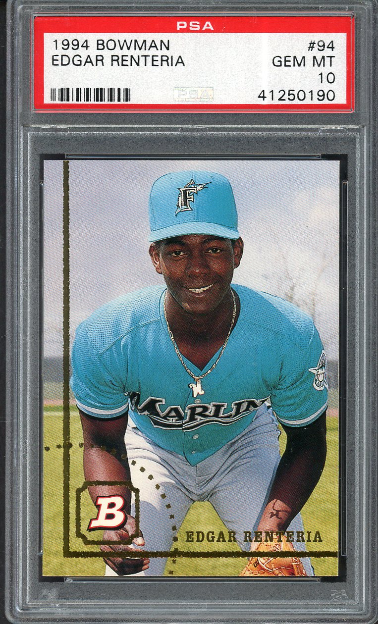 1994 Bowman #094 Edgar Renteria Marlins PSA 10 GEM MINT 563255