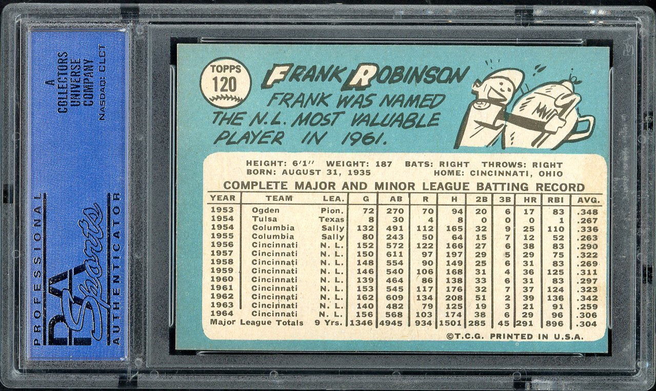 1965 Topps Baseball #120 Frank Robinson Reds PSA 7 NM 563257
