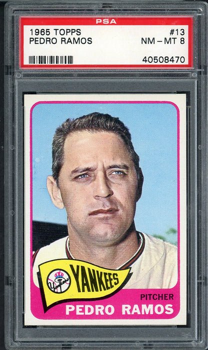 1965 Topps Baseball #013 Pedro Ramos Yankees PSA 8 NM/MT 563258
