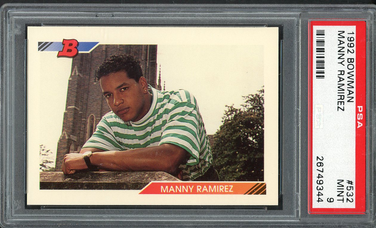 1992 Bowman #532 Manny Ramirez Indians PSA 9 MINT 563259