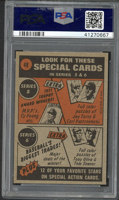 1972 Topps Baseball #048 John Ellis IA Yankees PSA 8 NM/MT 563261