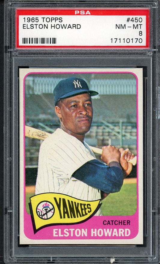 1965 Topps Baseball #450 Elston Howard Yankees PSA 8 NM/MT 563268
