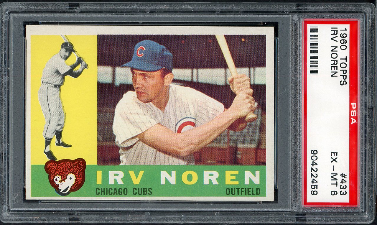 1960 Topps Baseball #433 Irv Noren Cubs PSA 6 EX-MT 563274
