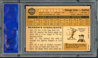 1960 Topps Baseball #433 Irv Noren Cubs PSA 6 EX-MT 563274