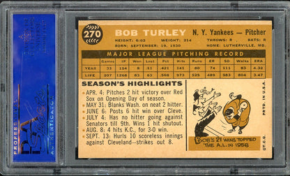1960 Topps Baseball #270 Bob Turley Yankees PSA 5 EX 563275