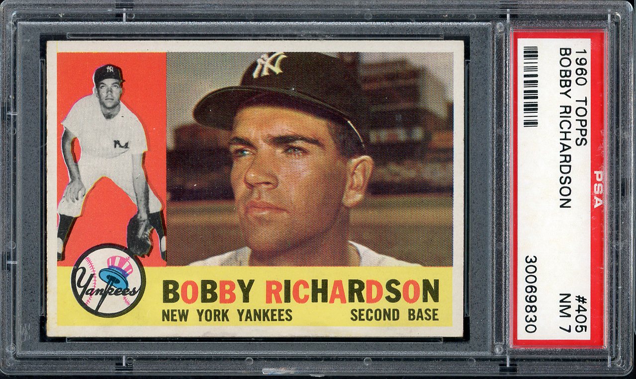 1960 Topps Baseball #405 Bobby Richardson Yankees PSA 7 NM 563277