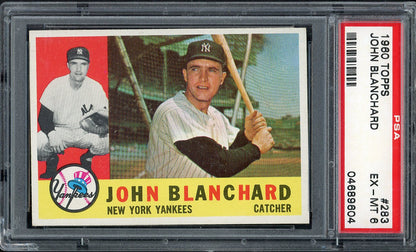 1960 Topps Baseball #283 John Blanchard Yankees PSA 6 EX-MT 563283