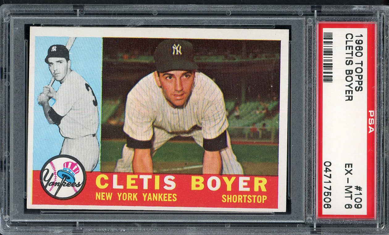 1960 Topps Baseball #109 Clete Boyer Yankees PSA 6 EX-MT 563284