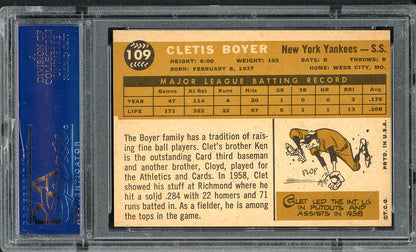 1960 Topps Baseball #109 Clete Boyer Yankees PSA 6 EX-MT 563284