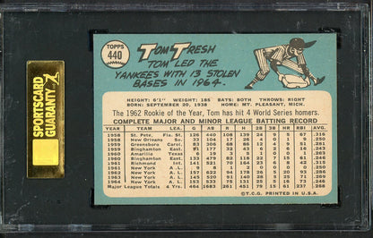 1965 Topps Baseball #440 Tom Tresh Yankees SGC 7 NM 563288