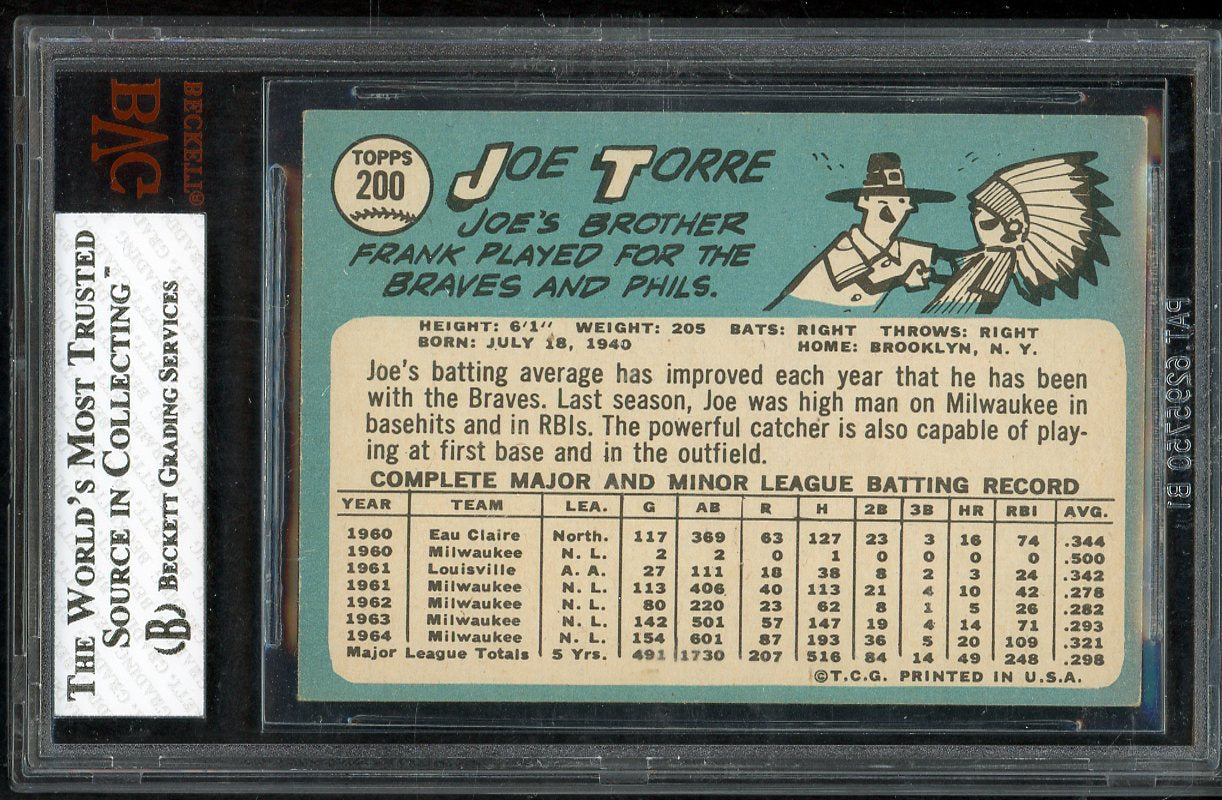 1965 Topps Baseball #200 Joe Torre Braves BVG 6 EX-MT 563291