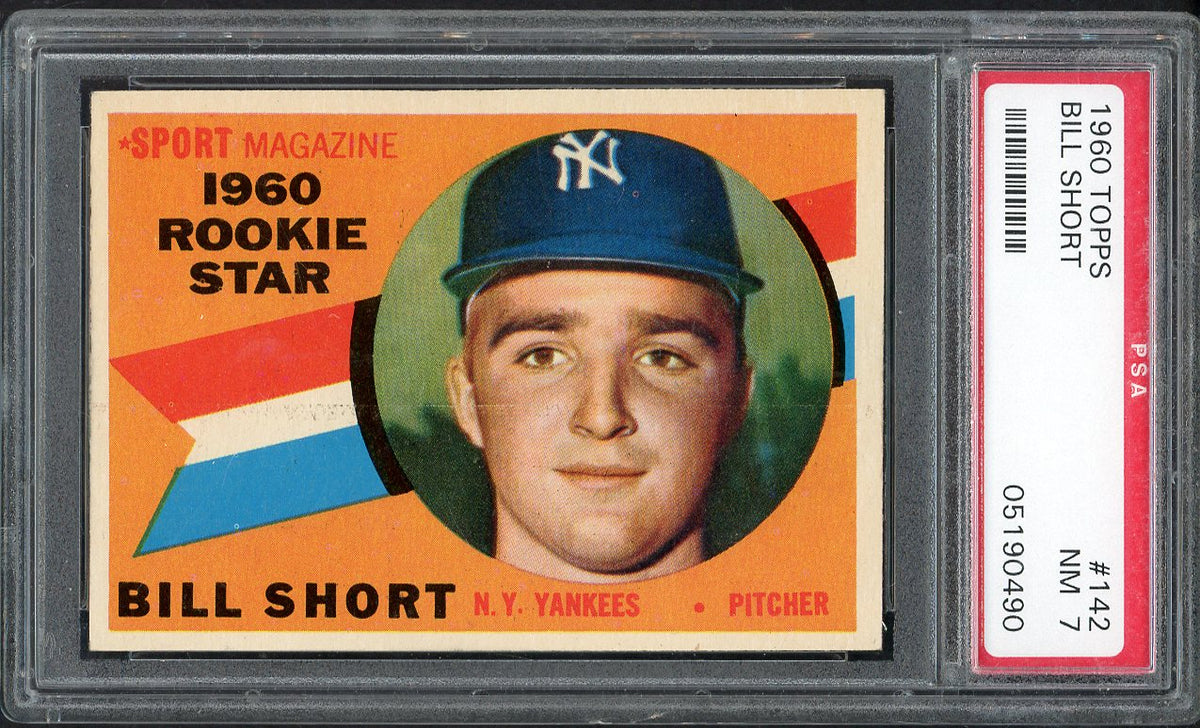 1960 Topps Baseball #142 Bill Short Yankees PSA 7 NM 563294