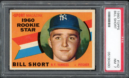 1960 Topps Baseball #142 Bill Short Yankees PSA 7 NM 563294