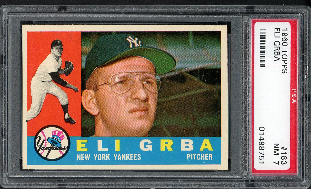 1960 Topps Baseball #183 Eli Grba Yankees PSA 7 NM 563295