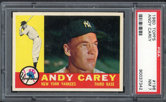 1960 Topps Baseball #196 Andy Carey Yankees PSA 7 NM 563296