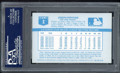 1970 Kelloggs Baseball #059 Joe Pepitone Yankees PSA 10 GEM MINT 563300