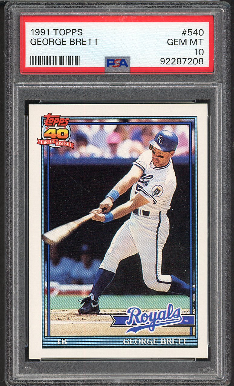 1991 Topps #540 George Brett Royals PSA 10 GEM MINT 563307