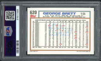 1992 Topps #620 George Brett Royals PSA 9 MINT 563310