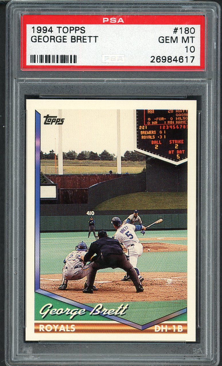 1994 Topps #180 George Brett Royals PSA 10 GEM MINT 563311