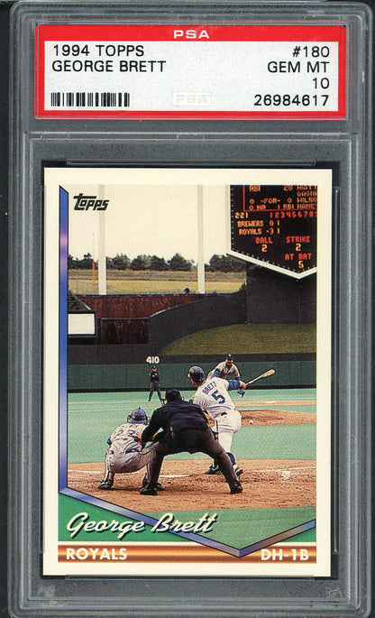 1994 Topps #180 George Brett Royals PSA 10 GEM MINT 563311
