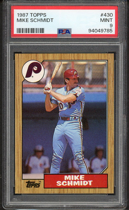 1987 Topps #430 Mike Schmidt Phillies PSA 9 MINT 563313