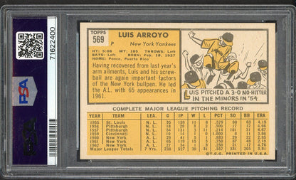 1963 Topps Baseball #569 Luis Arroyo Yankees PSA 5 EX 563319