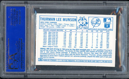1978 Kelloggs Baseball #030 Thurman Munson Yankees PSA 9 MINT 563324