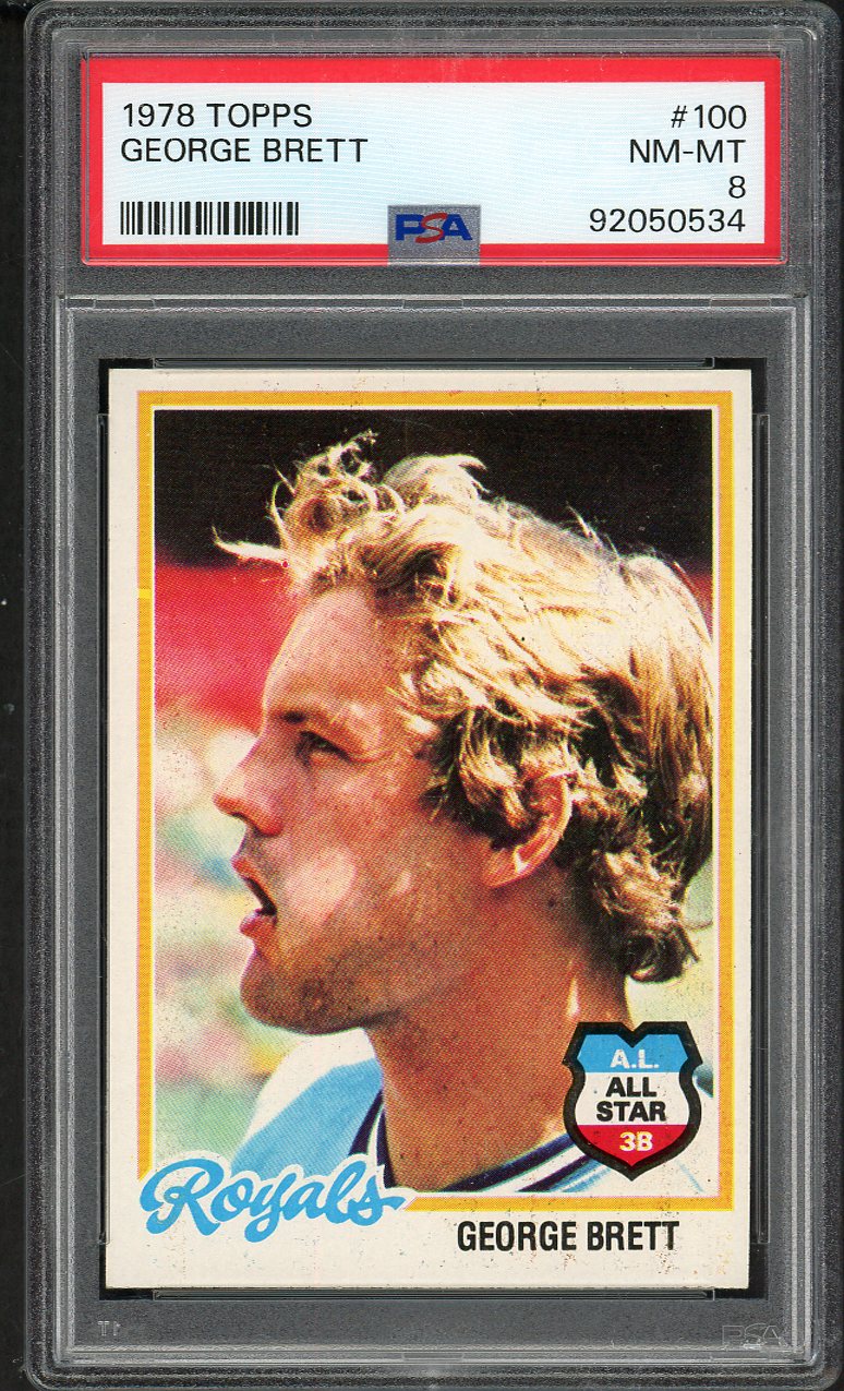 1978 Topps Baseball #100 George Brett Royals PSA 8 NM/MT 563327