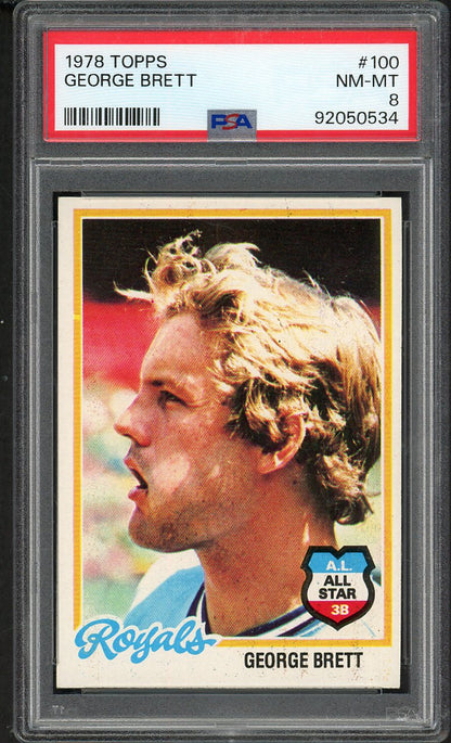 1978 Topps Baseball #100 George Brett Royals PSA 8 NM/MT 563327