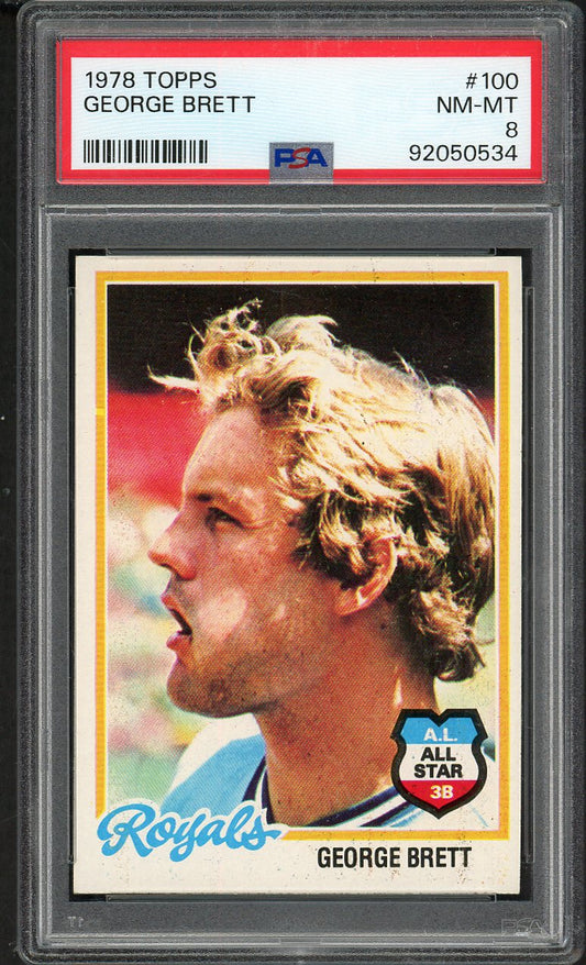 1978 Topps Baseball #100 George Brett Royals PSA 8 NM/MT 563327