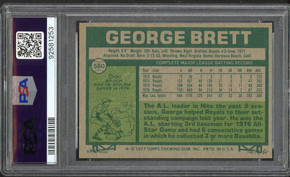 1977 Topps Baseball #580 George Brett Royals PSA 8 NM/MT 563332