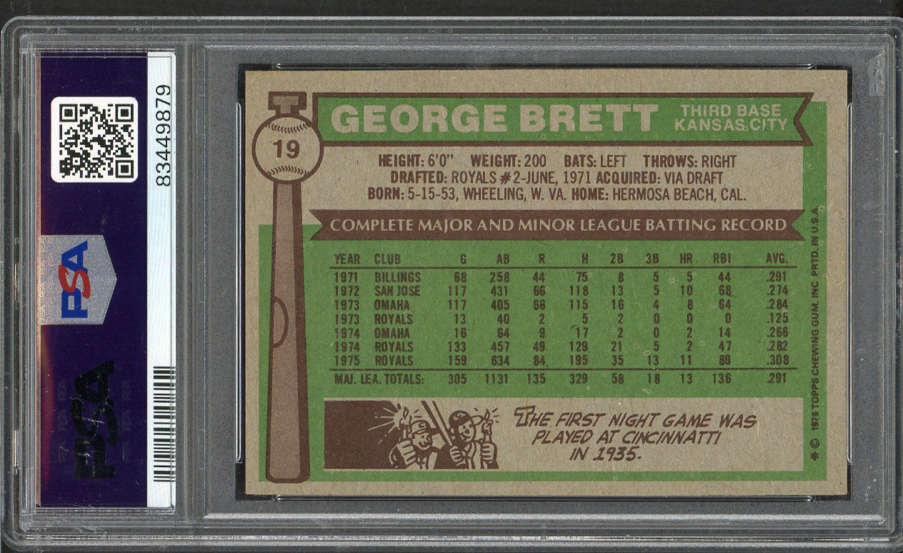 1976 Topps Baseball #019 George Brett Royals PSA 6 EX-MT 563333