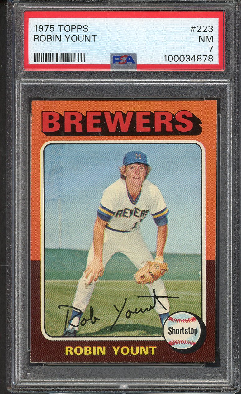 1975 Topps Baseball #223 Robin Yount Brewers PSA 7 NM 563336