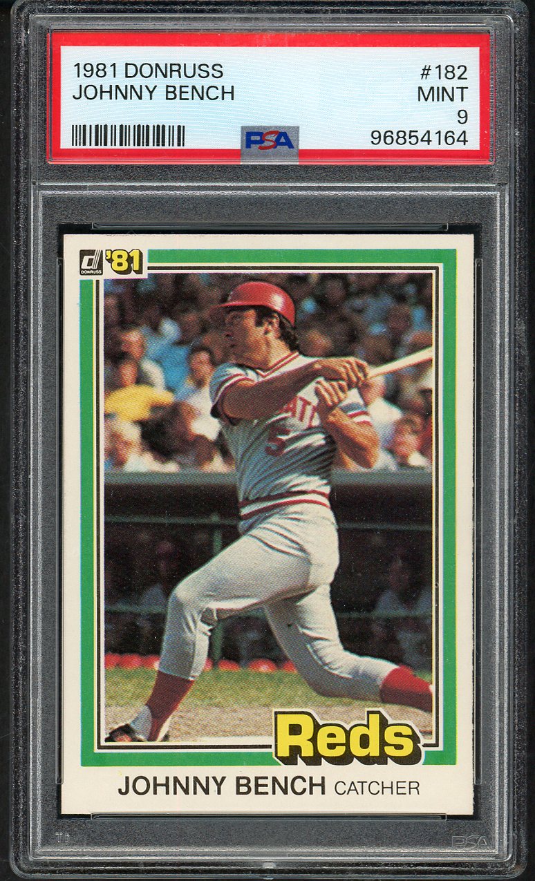 1981 Donruss #182 Johnny Bench Reds PSA 9 MINT 563339