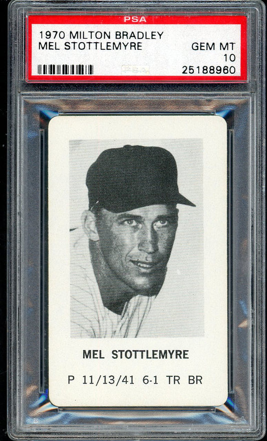 1970 Milton Bradley Mel Stottlemyre Yankees PSA 10 GEM MINT 563343