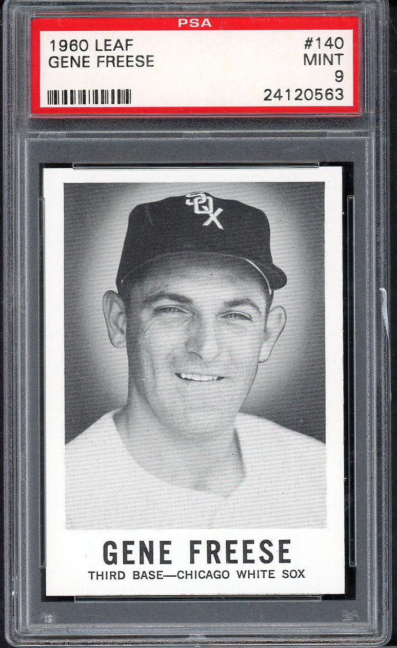 1960 Leaf Baseball #140 Gene Freese White Sox PSA 9 MINT 563344