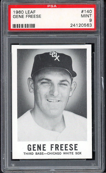 1960 Leaf Baseball #140 Gene Freese White Sox PSA 9 MINT 563344