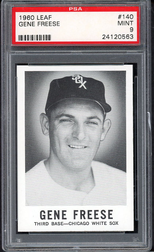 1960 Leaf Baseball #140 Gene Freese White Sox PSA 9 MINT 563344