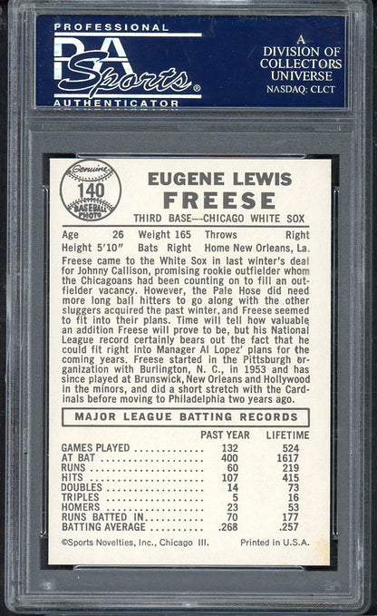 1960 Leaf Baseball #140 Gene Freese White Sox PSA 9 MINT 563344