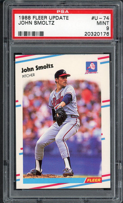 1988 Fleer Update #U74 John Smoltz Braves PSA 9 MINT 563351