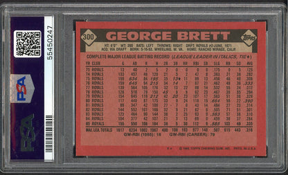 1986 Topps #300 George Brett Royals PSA 8 NM/MT 563363
