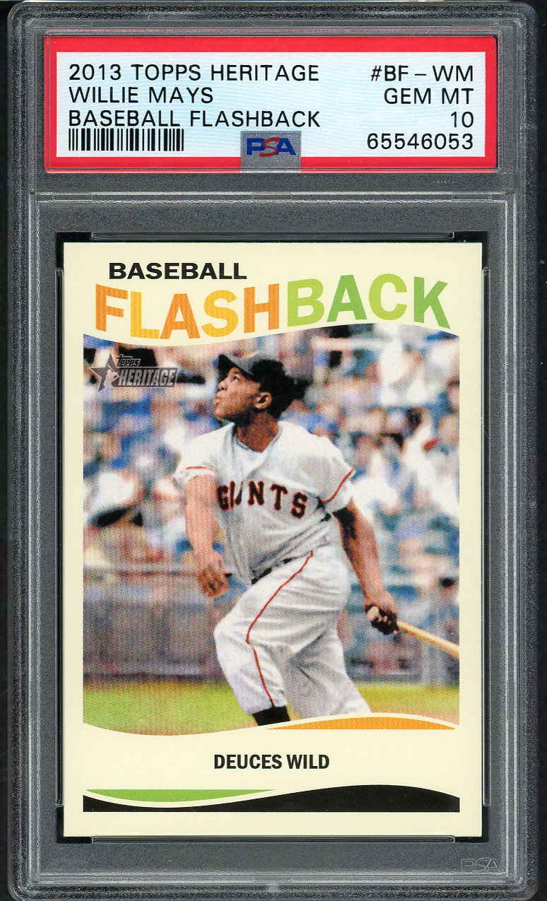 2013 Topps Heritage Flashback #BFWM Willie Mays Giants PSA 10 GEM MINT 563368
