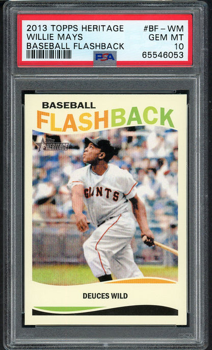 2013 Topps Heritage Flashback #BFWM Willie Mays Giants PSA 10 GEM MINT 563368