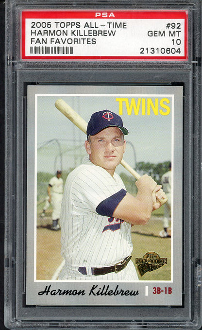 2005 Topps Fan Favorite #092 Harmon Killebrew Twins PSA 10 GEM MINT 563369